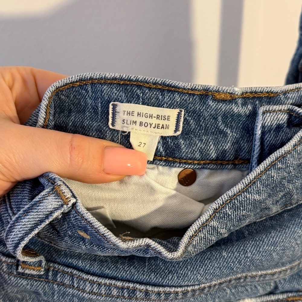 Madewell Light Blue High Rise Slim Boyfriend Jeans Size 27 - Picture 5 of 6